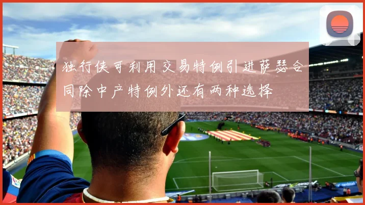 独行侠可利用交易特例引进萨瑟合同除中产特例外还有两种选择